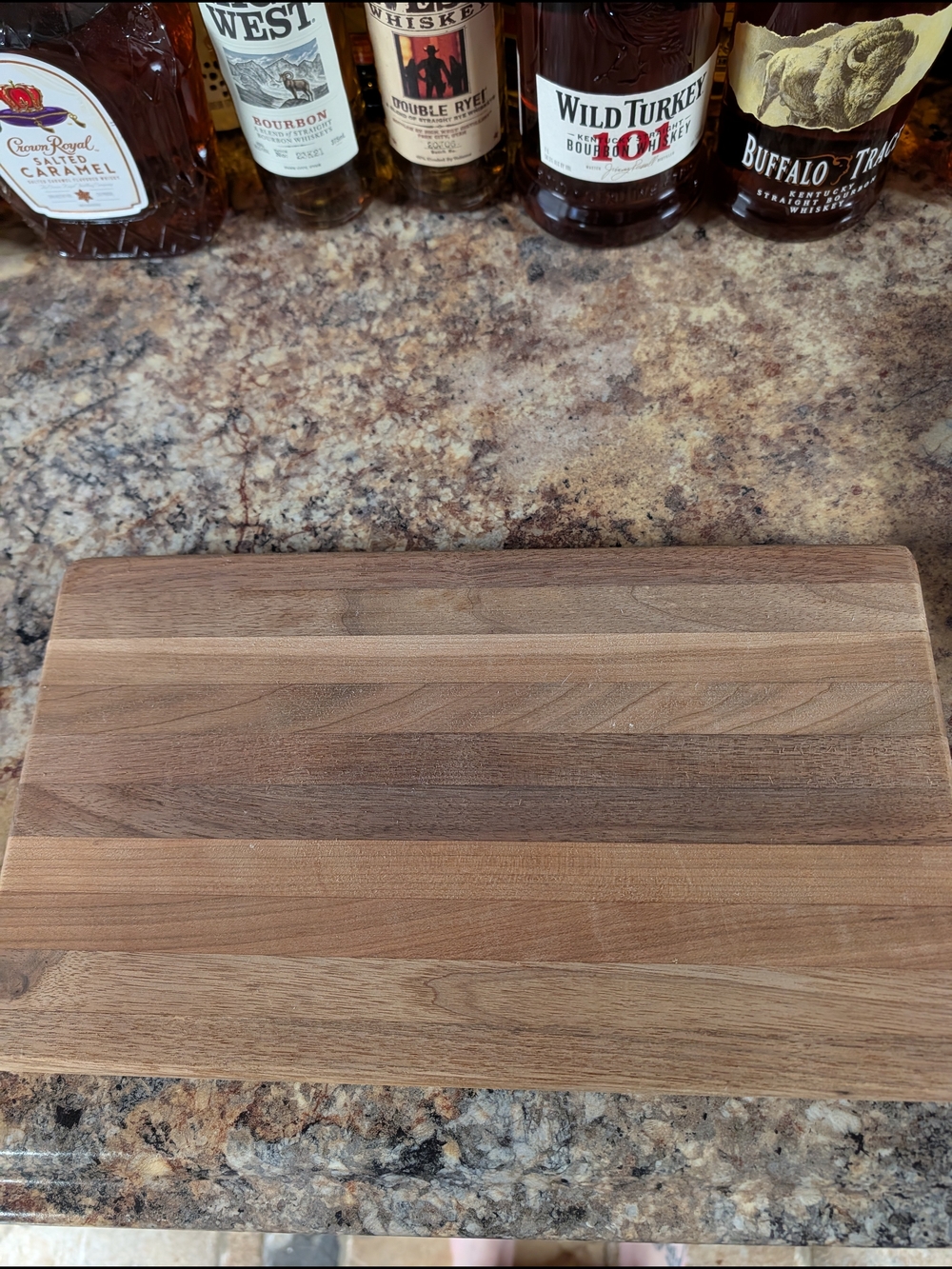Wood Edge Grain Cutting Board - Brown Kitchen Prep Surface